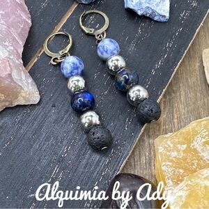 Alquimia by Ady Blue and Silver Earrings